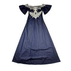 Dsquared2 Runway 2012 Anchor Rope Maxi Dress Navy Size IT 40 | US 6